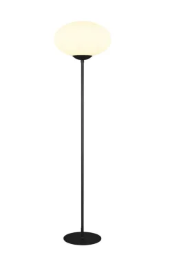 Sisustusvalaisimet^Trio Lighting lattiavalaisin Fomento E27 mattamusta/valkoine