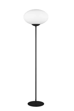 Sisustusvalaisimet^Trio Lighting lattiavalaisin Fomento E27 mattamusta/valkoine