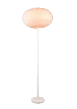 Sisustusvalaisimet^Trio Lighting lattiavalaisin Furry E27 hiekanvalkoinen