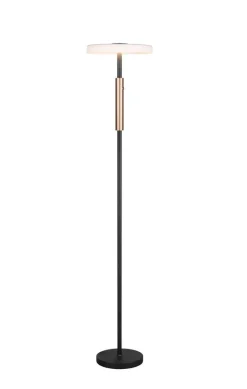 Sisustusvalaisimet^Trio Lighting lattiavalaisin Celeste LED mattamusta/kromattu