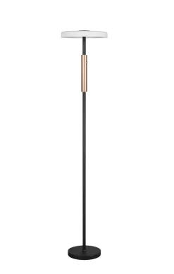 Sisustusvalaisimet^Trio Lighting lattiavalaisin Celeste LED mattamusta/kromattu