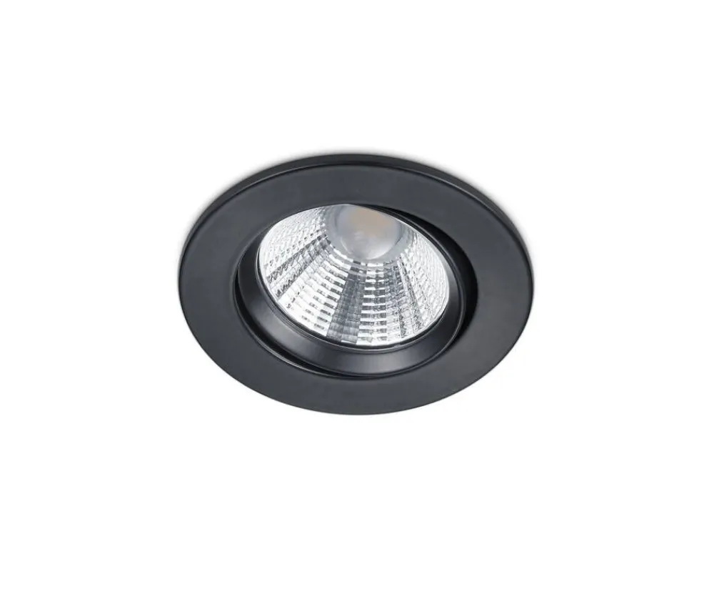 Sisustusvalaisimet^Trio Lighting LED alasvalo Pamir mattamusta pyöreä
