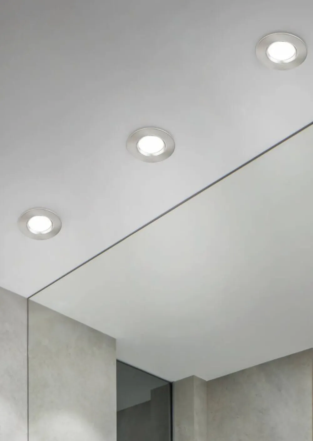 Sisustusvalaisimet^Trio Lighting LED alasvalo Zagros IP65 harjattu teräs pyöreä