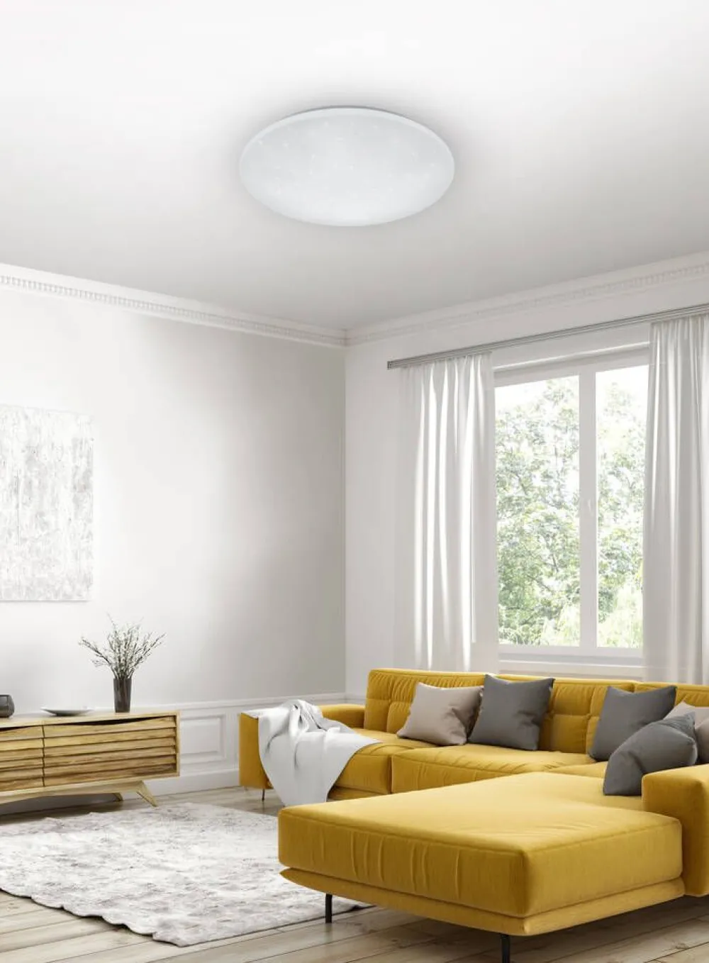 Sisustusvalaisimet^Trio Lighting LED kattovalaisin Kato valkoinen starlight