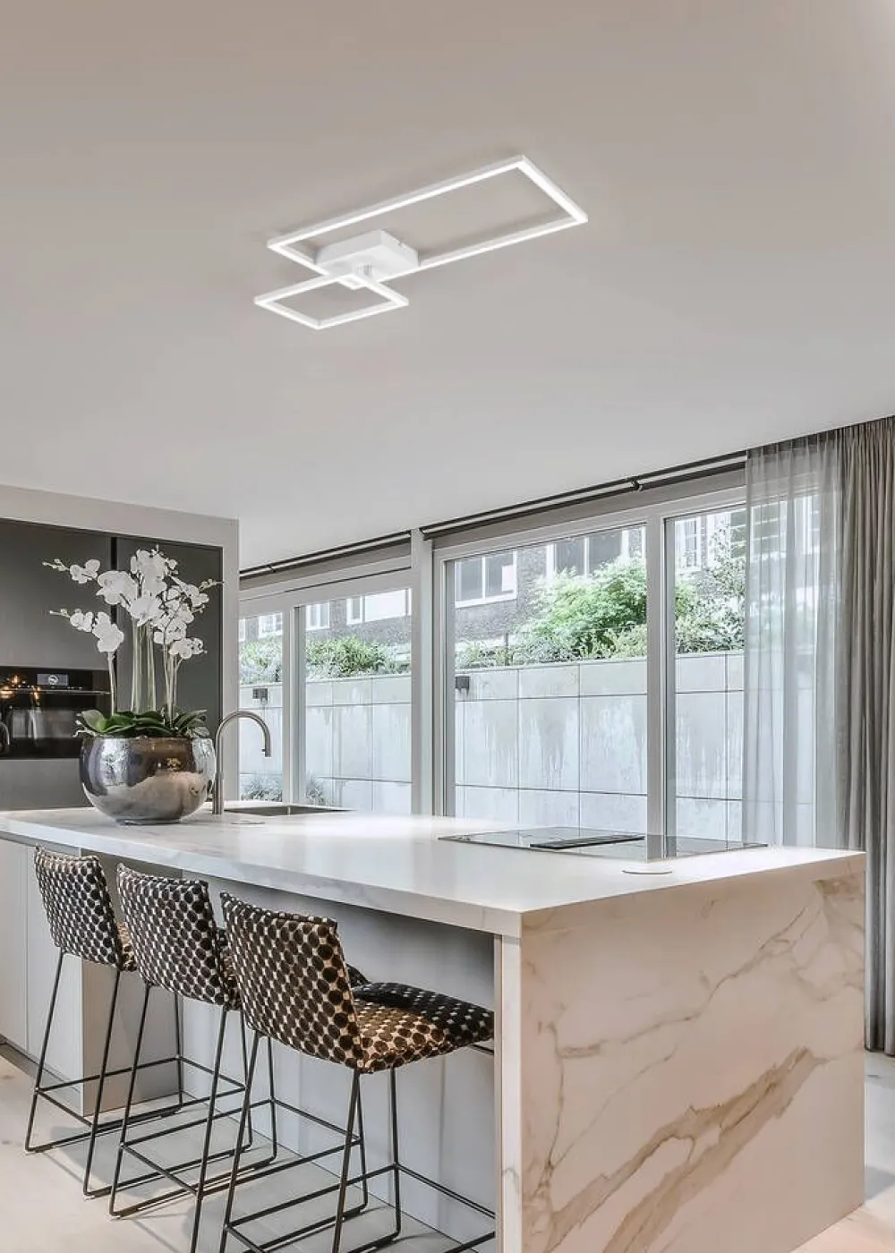 Sisustusvalaisimet^Trio Lighting LED kattovalaisin Padella mattavalkoinen