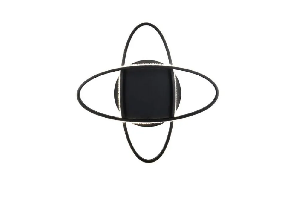 Sisustusvalaisimet^Trio Lighting LED kattovalaisin Lane mattamusta/kristalliefe