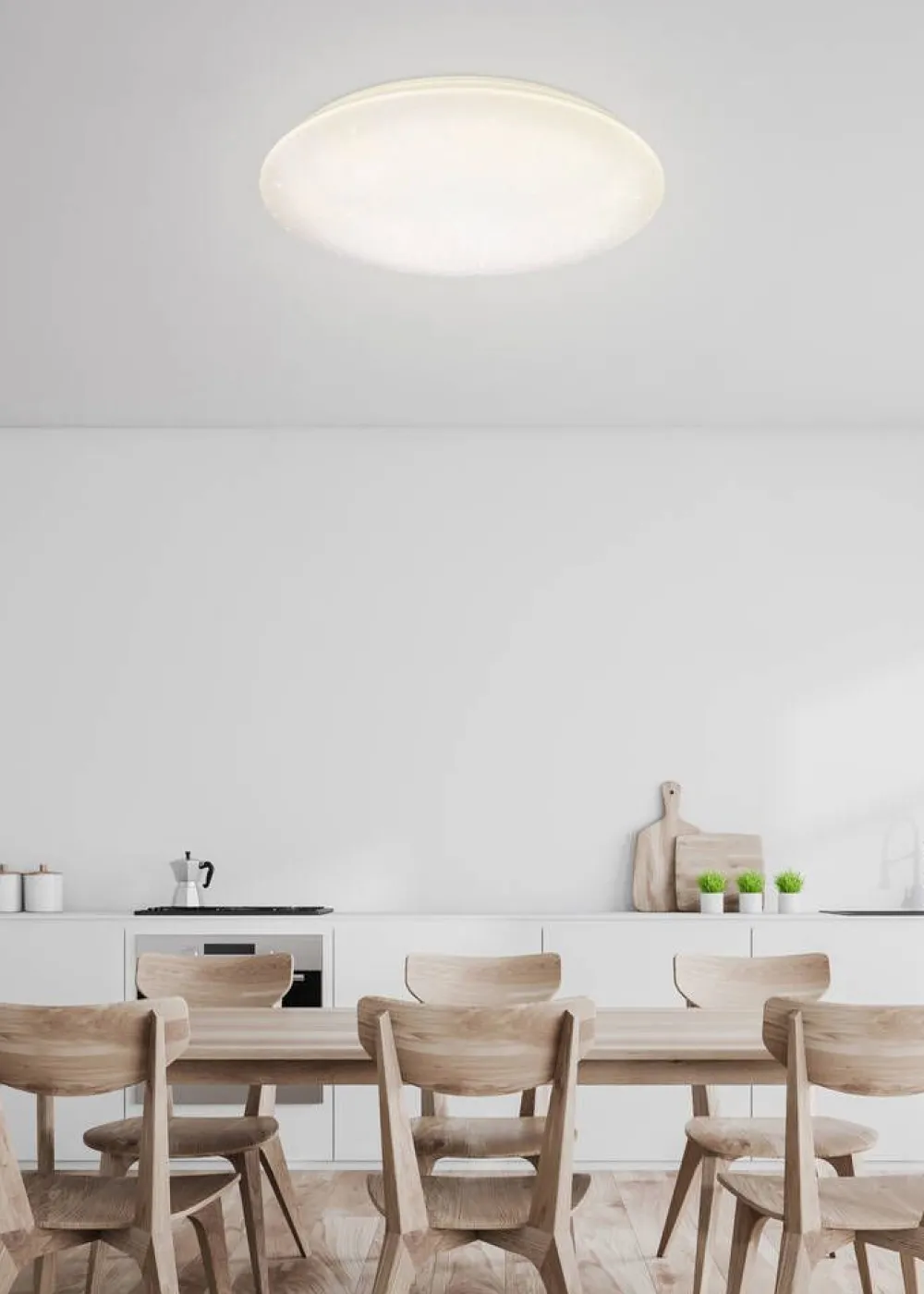 Sisustusvalaisimet^Trio Lighting LED kattovalaisin Nagano valkoinen starlight