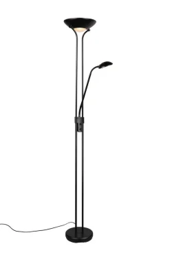 Sisustusvalaisimet^Trio Lighting LED lattiavalaisin Spock mattamusta