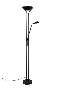 Sisustusvalaisimet^Trio Lighting LED lattiavalaisin Spock mattamusta
