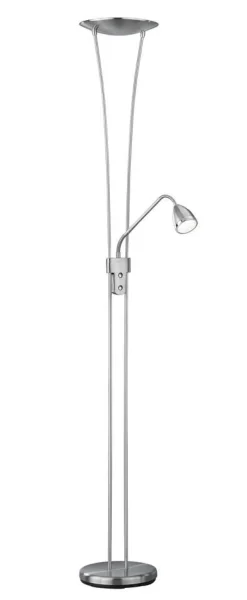 Sisustusvalaisimet^Trio Lighting LED lattiavalaisin Arizona uplighter harjattu