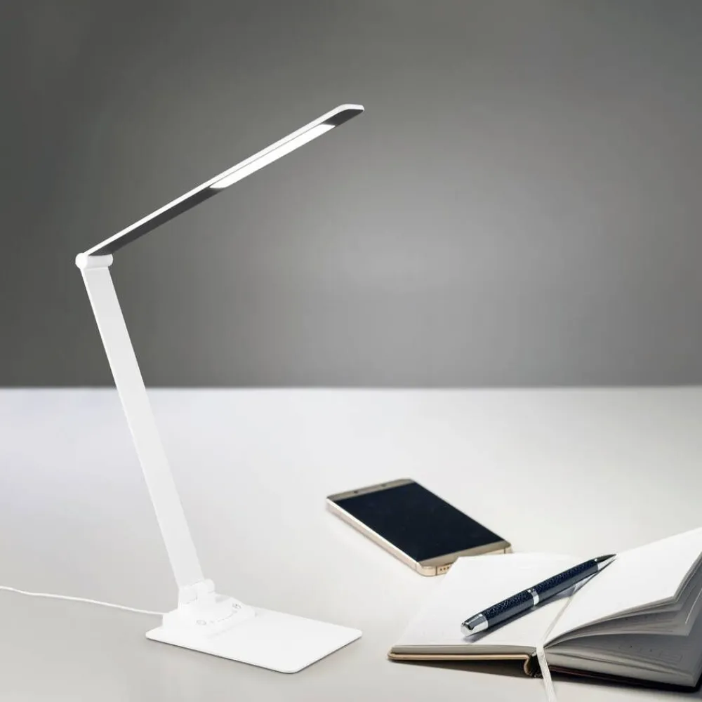 Sisustusvalaisimet^Trio Lighting LED pöytävalaisin Travis mattavalkoinen