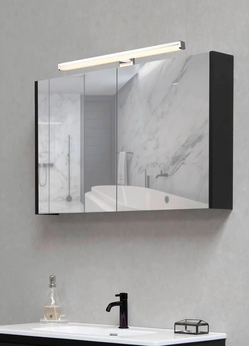 Sisustusvalaisimet^Trio Lighting LED seinävalaisin Lino H2O 40 cm kromi