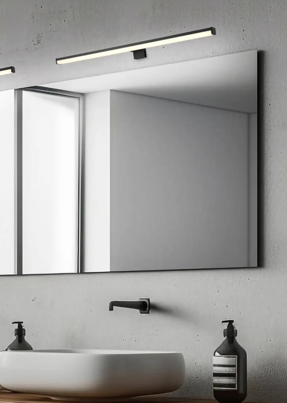 Sisustusvalaisimet^Trio Lighting LED seinävalaisin Lino H2O 60 cm mattamusta