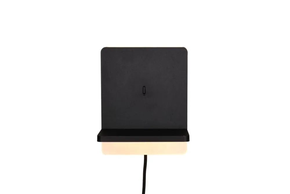 Sisustusvalaisimet^Trio Lighting LED seinävalaisin Fairfield mattamusta latausa