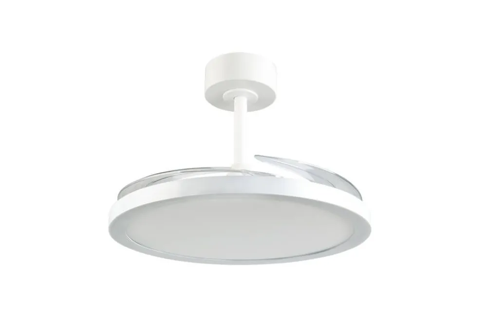 Sisustusvalaisimet^Trio Lighting LED tuuletinkattovalaisin Kasfjord mattavalkoi