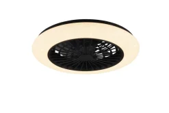Sisustusvalaisimet^Trio Lighting LED tuuletinkattovalaisin Stralsund mattamusta