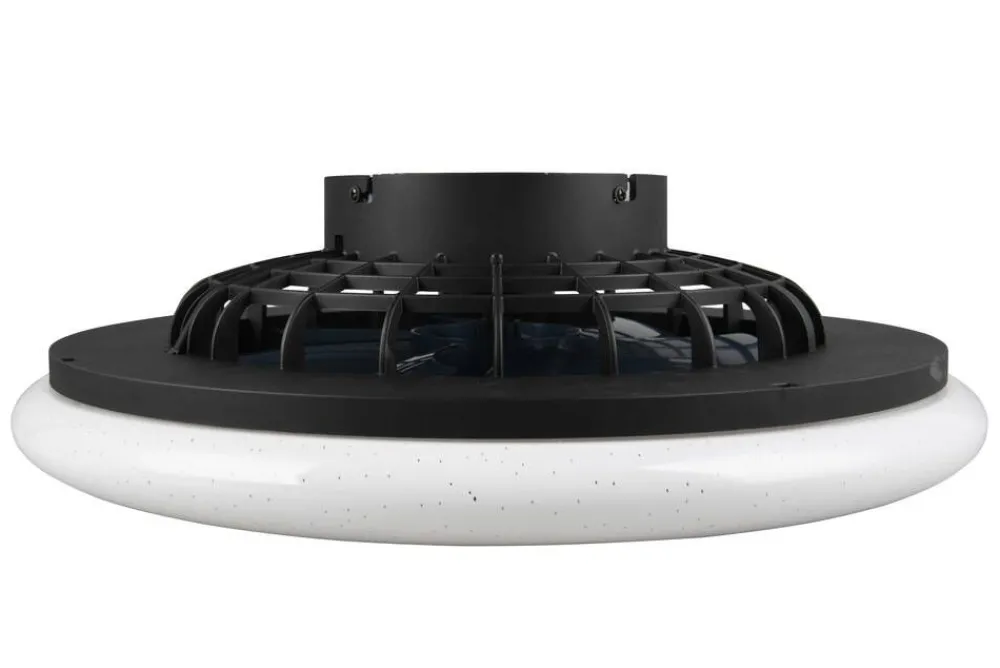 Sisustusvalaisimet^Trio Lighting LED tuuletinkattovalaisin Stralsund mattamusta