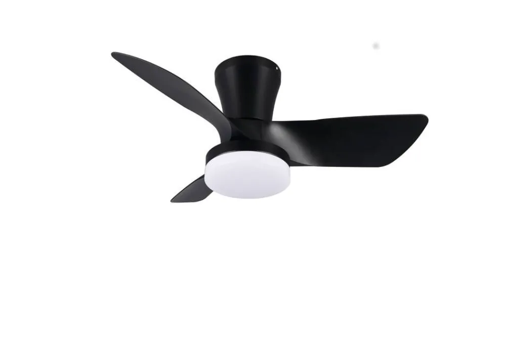 Sisustusvalaisimet^Trio Lighting LED tuuletinkattovalaisin Randers mattamusta