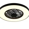 Sisustusvalaisimet^Trio Lighting LED tuuletinkattovalaisin Linköping musta RGB