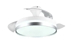 Sisustusvalaisimet^Trio Lighting LED tuuletinkattovalaisin Lindberg titaani sta