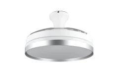 Sisustusvalaisimet^Trio Lighting LED tuuletinkattovalaisin Lindberg titaani sta