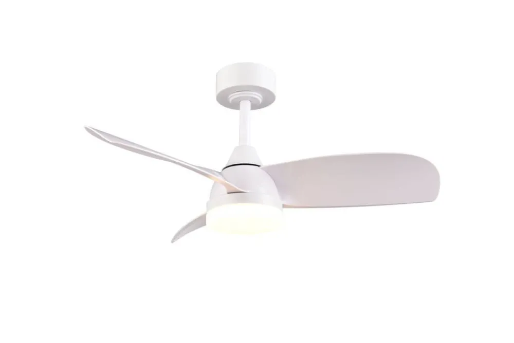 Sisustusvalaisimet^Trio Lighting LED tuuletinkattovalaisin Helsinki mattavalkoi