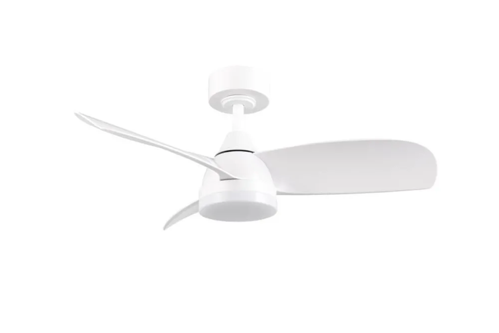 Sisustusvalaisimet^Trio Lighting LED tuuletinkattovalaisin Helsinki mattavalkoi