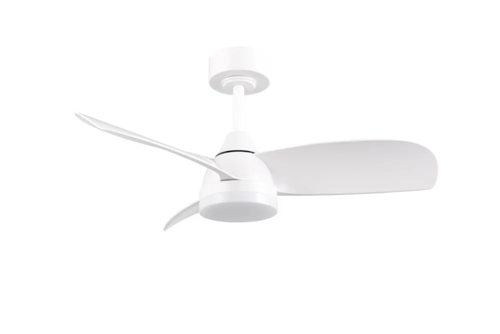 Sisustusvalaisimet^Trio Lighting LED tuuletinkattovalaisin Helsinki mattavalkoi