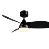 Sisustusvalaisimet^Trio Lighting LED tuuletinkattovalaisin Helsinki mattamusta