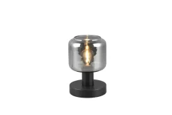 Sisustusvalaisimet^Trio Lighting pöytävalaisin Mataro E14 mattamusta/savu