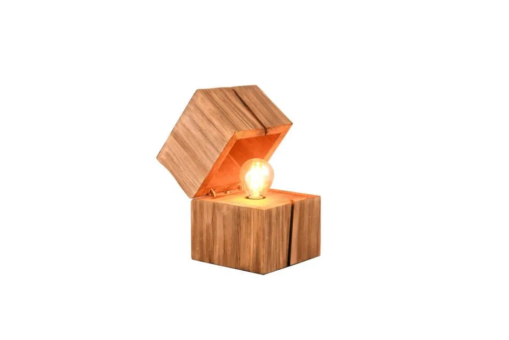 Sisustusvalaisimet^Trio Lighting pöytävalaisin Treasure E14 (sis.) puu