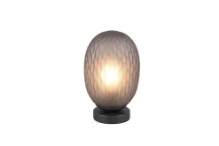 Sisustusvalaisimet^Trio Lighting pöytävalaisin Facette E27 mattamusta/savu
