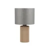 Sisustusvalaisimet^Trio Lighting pöytävalaisin Canio 27 cm E27 puu/harmaa