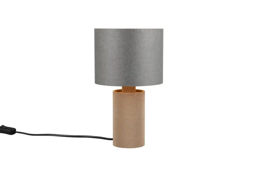 Sisustusvalaisimet^Trio Lighting pöytävalaisin Canio 27 cm E27 puu/harmaa