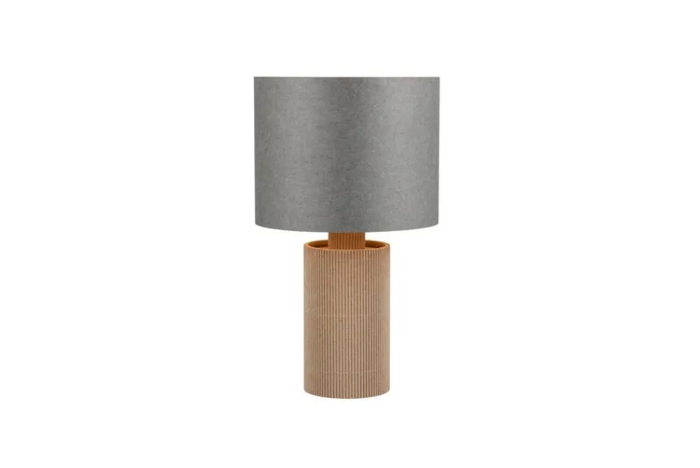 Sisustusvalaisimet^Trio Lighting pöytävalaisin Canio 27 cm E27 puu/harmaa