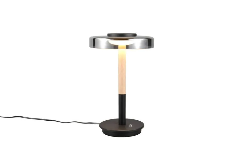 Sisustusvalaisimet^Trio Lighting pöytävalaisin Celeste LED mattamusta/kromattu/