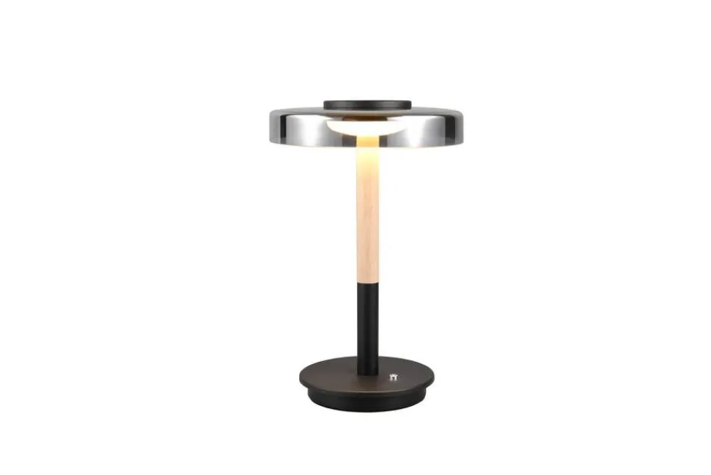 Sisustusvalaisimet^Trio Lighting pöytävalaisin Celeste LED mattamusta/kromattu/