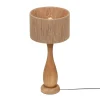 Sisustusvalaisimet^Trio Lighting pöytävalaisin Toba E27 puu/beige