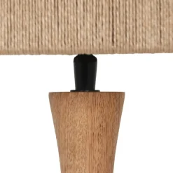 Sisustusvalaisimet^Trio Lighting pöytävalaisin Toba E27 puu/beige