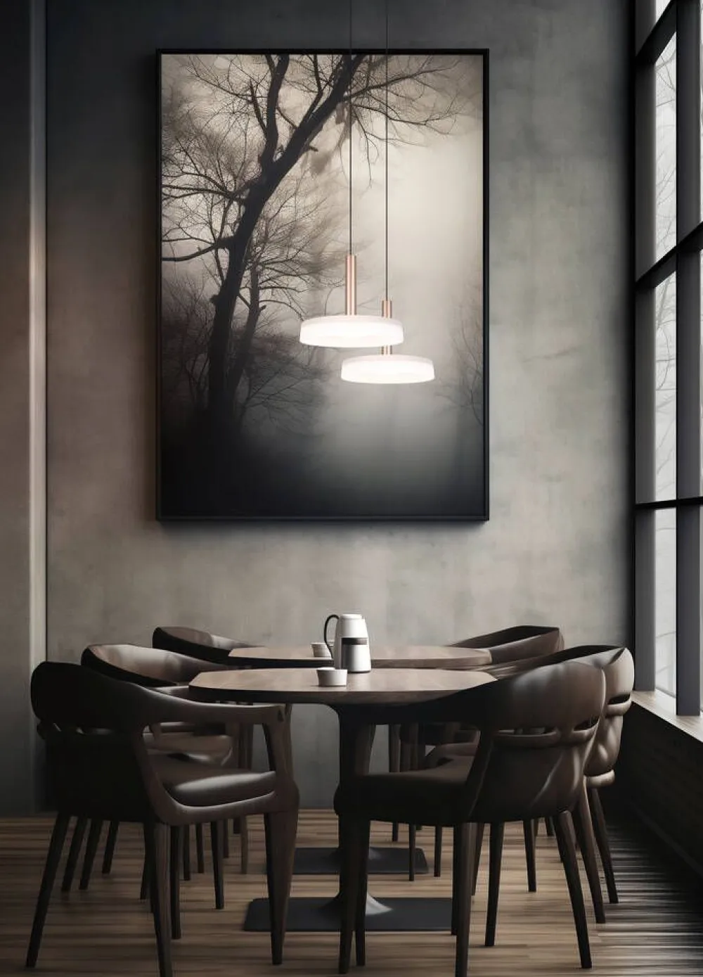 Sisustusvalaisimet^Trio Lighting riippuvalaisin Celeste LED 1-os kahvinruskea