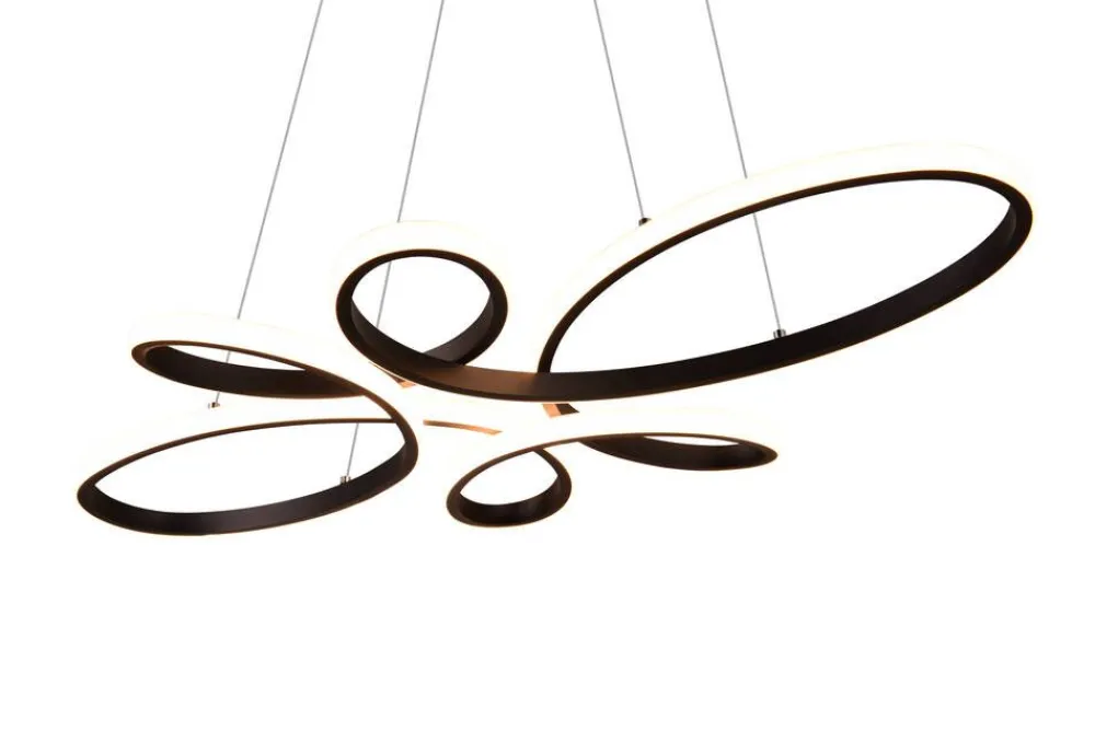 Sisustusvalaisimet^Trio Lighting riippuvalaisin Fly LED mattamusta