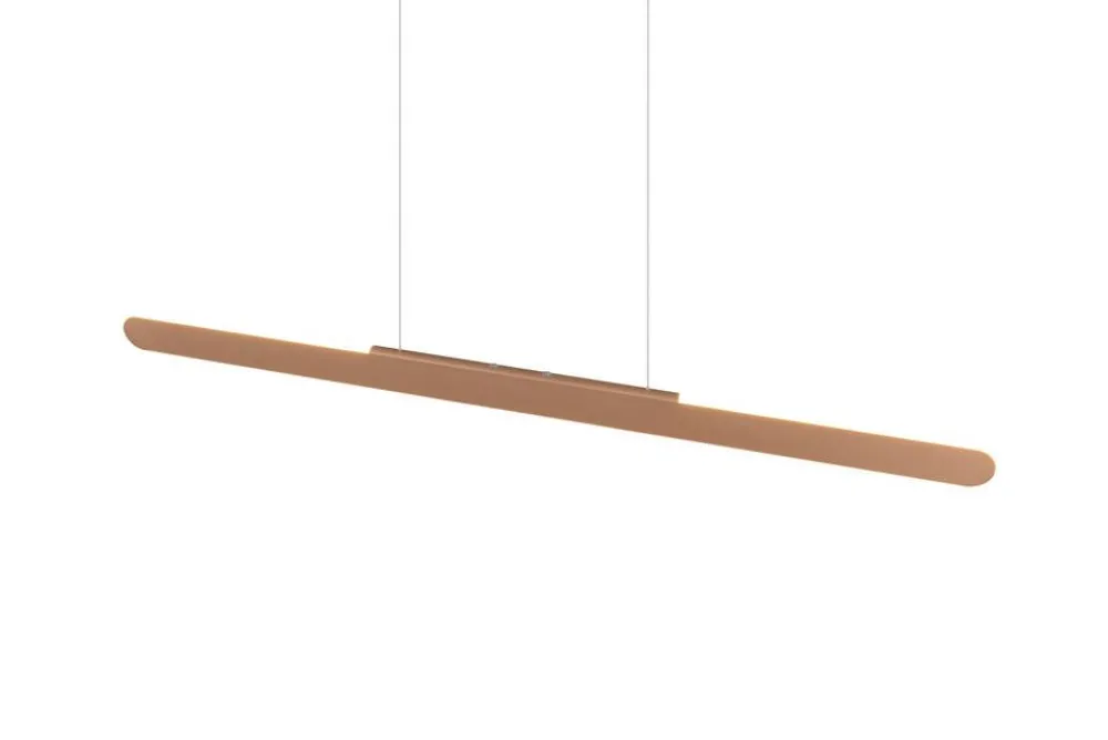 Sisustusvalaisimet^Trio Lighting riippuvalaisin Helios LED 100 cm kahvinruskea
