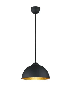 Sisustusvalaisimet^Trio Lighting riippuvalaisin Jimmy E27 musta/kultainen