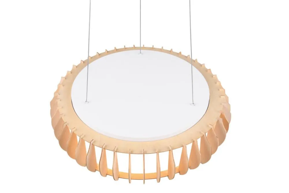 Sisustusvalaisimet^Trio Lighting riippuvalaisin Monte LED 60 cm valkoinen/puu