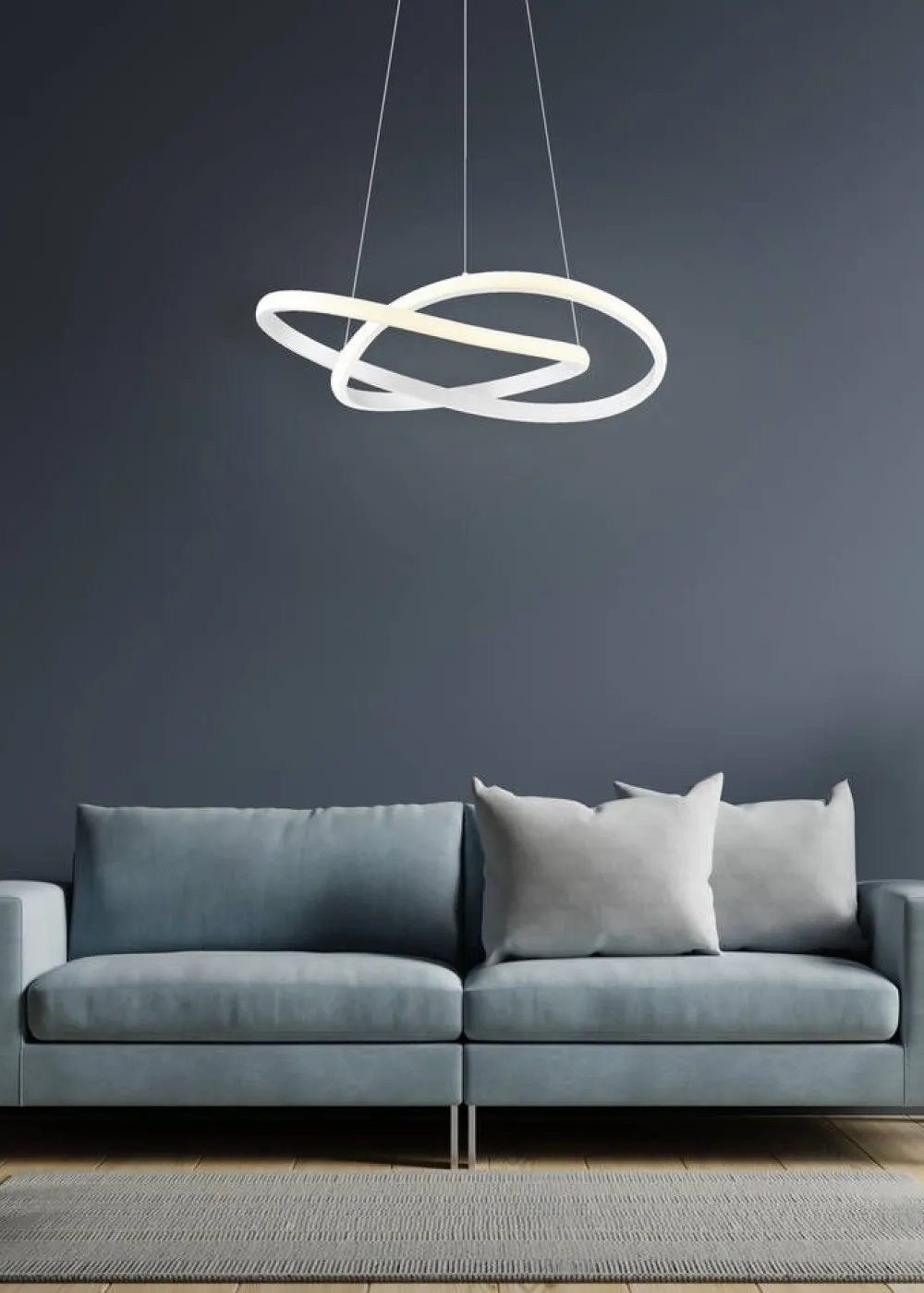 Sisustusvalaisimet^Trio Lighting riippuvalaisin Course mattavalkoinen 4000K