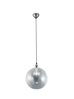 Sisustusvalaisimet^Trio Lighting riippuvalaisin Dino E27 harjattu teräs