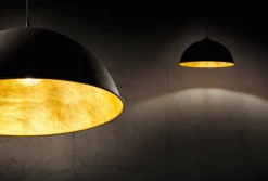 Sisustusvalaisimet^Trio Lighting riippuvalaisin Romino II E27 mattamusta/kulta