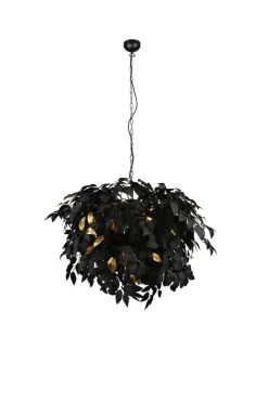 Sisustusvalaisimet^Trio Lighting riippuvalaisin Leavy 70 cm 4xE14 mattamusta