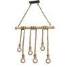 Sisustusvalaisimet^Trio Lighting riippuvalaisin Wilma 6xE27 bambu/sisal