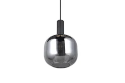 Sisustusvalaisimet^Trio Lighting riippuvalaisin Diva E27 mattamusta/kromattu